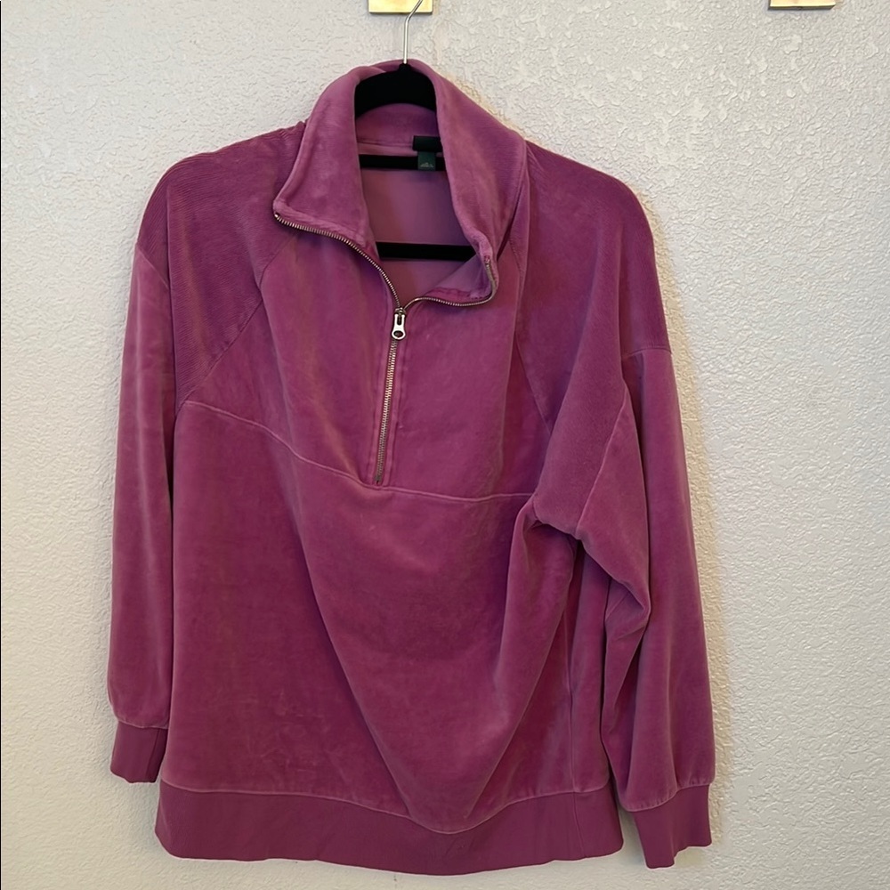 Fuscia Quarter-Zip Pullover